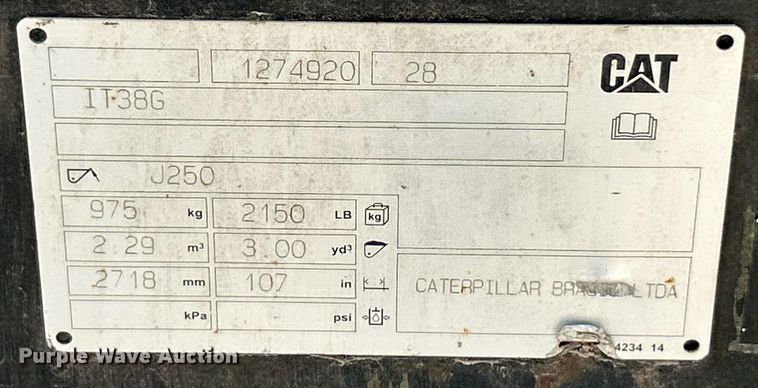 image for item EK8322 2006 Caterpillar IT38G Series II wheel loader