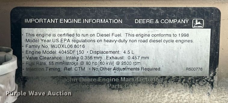 image for item EK8337 1998 CompAir LeRoi RQ185DJE air compressor
