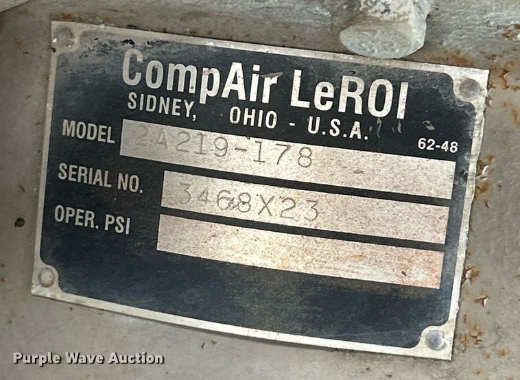 image for item EK8337 1998 CompAir LeRoi RQ185DJE air compressor