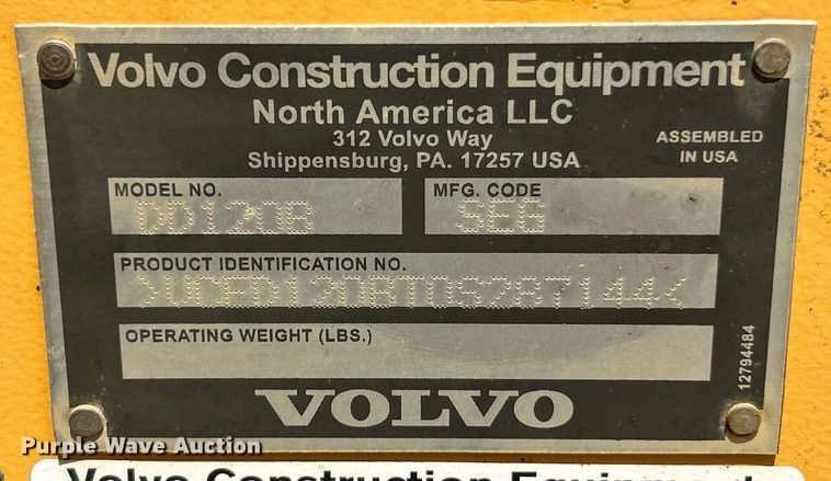 image for item EK8355 2016 Volvo DD120B double drum roller