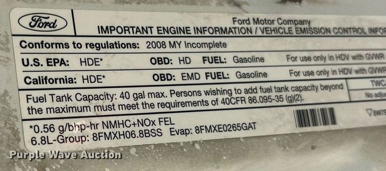 image for item EK8374 2008 Ford F450 Super Duty bucket truck