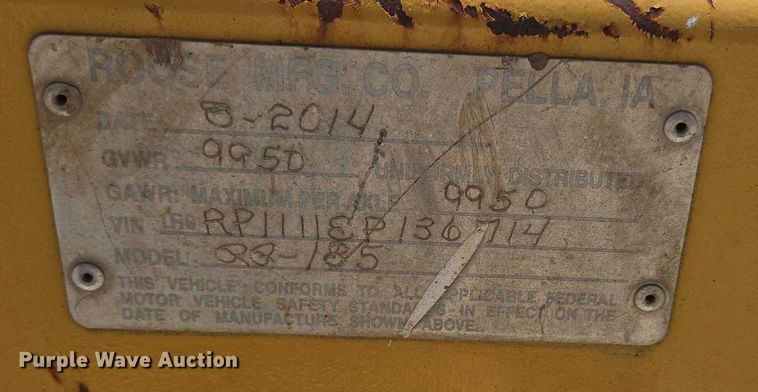 image for item EN2004 2014 Roose Reeler RR-185 reel trailer