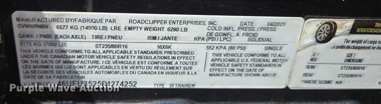 image for item EN2013 2023 Diamond C equipment trailer