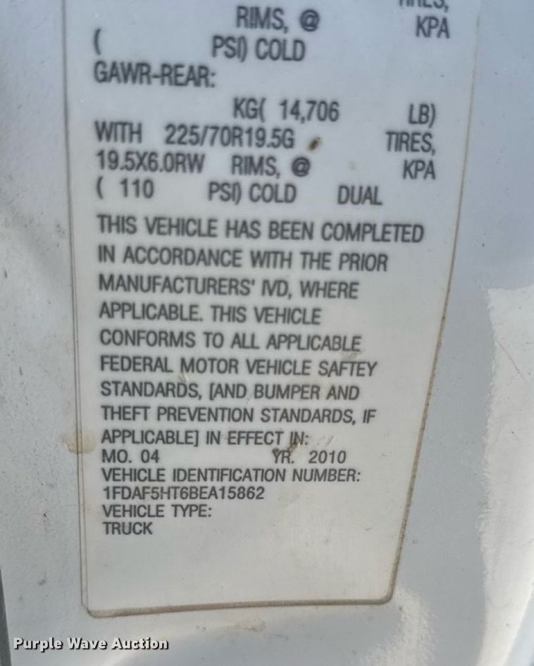 image for item EN4641 2011 Ford F550 XL bucket truck