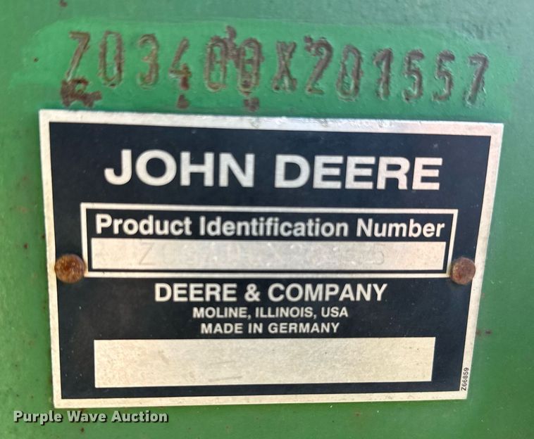 image for item ER2090 2002 John Deere 3400 telehandler