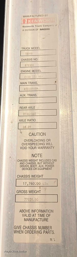 image for item ER2152 2001 Kenworth T800 ready mix truck