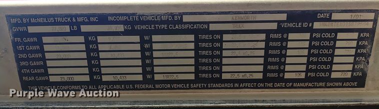 image for item ER2152 2001 Kenworth T800 ready mix truck