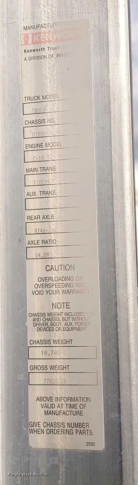 image for item ER2155 2001 Kenworth T800 ready mix truck