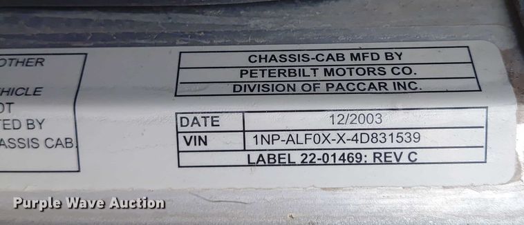 image for item ER2156 2004 Peterbilt 357 ready mix truck