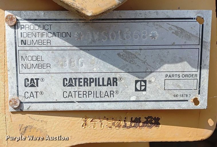 image for item ER2157 2001 Caterpillar 938G wheel loader