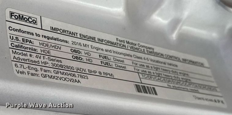 image for item HI9348 2016 Ford F550 SuperCab utility / service truck