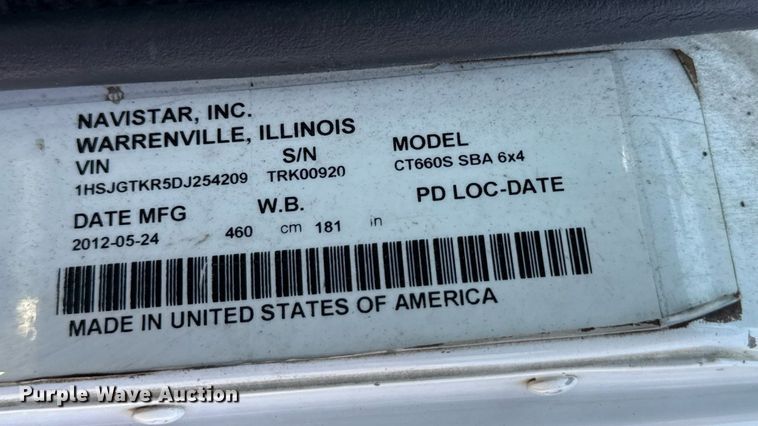 image for item MZ9406 2013 Caterpillar CT660S semi truck