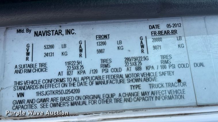 image for item MZ9406 2013 Caterpillar CT660S semi truck