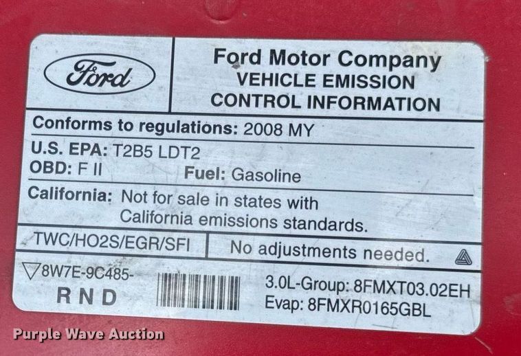 image for item DI9976 2008 Ford Ranger pickup truck