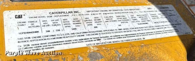 image for item DJ9189 2002 Sterling L8500 dump truck