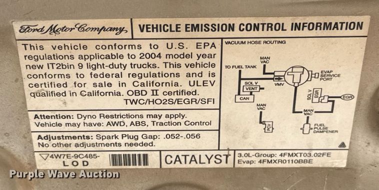 image for item DO7183 2004 Ford Escape SUV