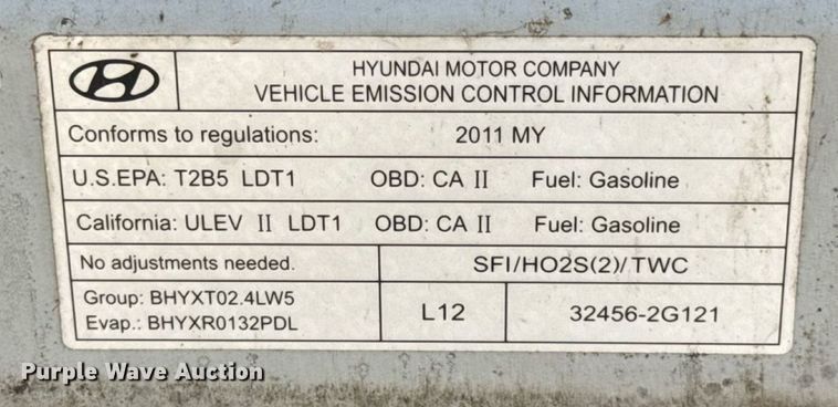 image for item DO7185 2011 Hyundai Tucson SUV