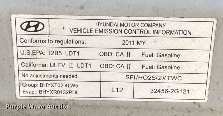 image for item DO7186 2011 Hyundai Tucson SUV