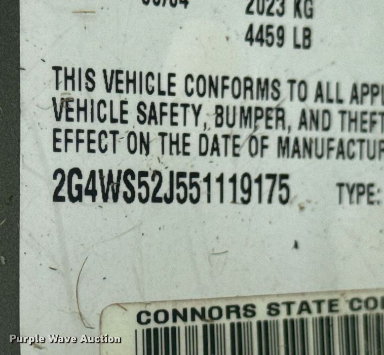 image for item DU9307 2005 Buick Century 