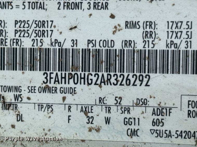 image for item DU9309 2010 Ford Fusion 