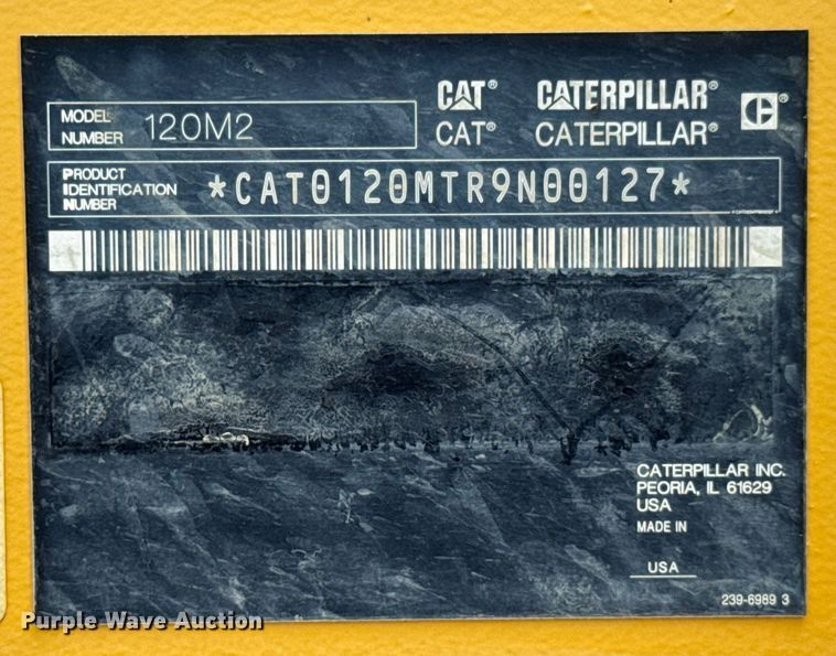 image for item DU9353 2014 Caterpillar 120M2 motor grader