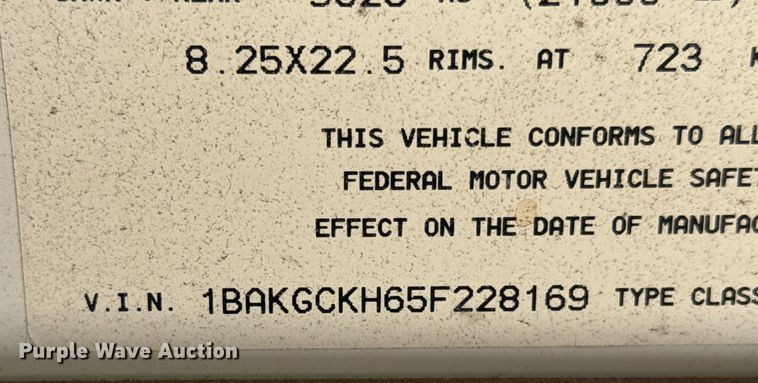 image for item DU9357 2005 Blue Bird Vision school bus