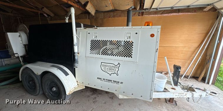 image for item DU9365 2002 Sewer Equipment Co. 747-FR2000 sewer jetter trailer