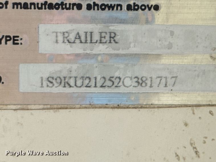 image for item DU9365 2002 Sewer Equipment Co. 747-FR2000 sewer jetter trailer