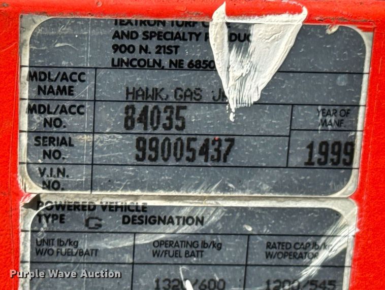 image for item DU9384 John Deere  Gator Turf utility vehicle