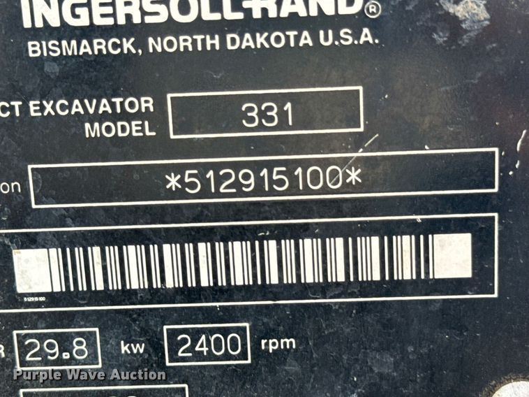 image for item DU9390 1998 Bobcat 331 mini excavator