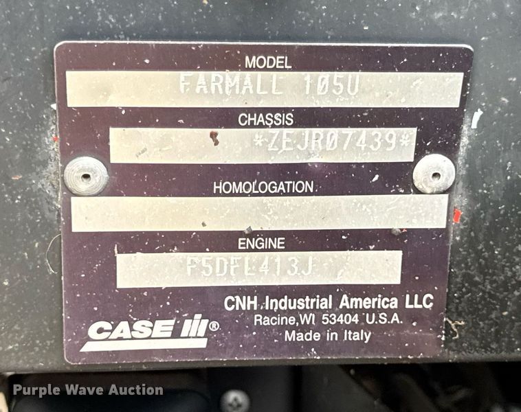 image for item DW3378 2014 Case IH Farmall 105U MFWD tractor