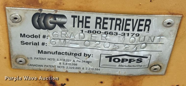 image for item DW3385 Topps motor grader reclaimer