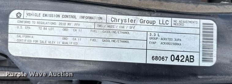 image for item DW3400 2010 Dodge Grand Caravan SE van