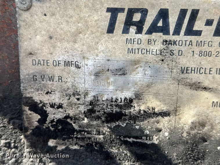 image for item DW3406 1997 Dakota  PDLX20TC31 tilt deck equipment trailer