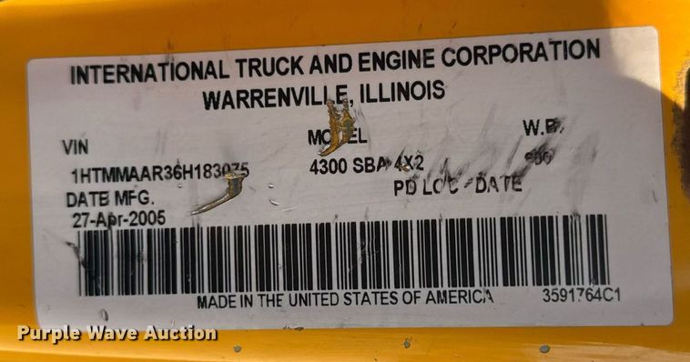 image for item DW3407 2006 International 4300 forestry bucket truck