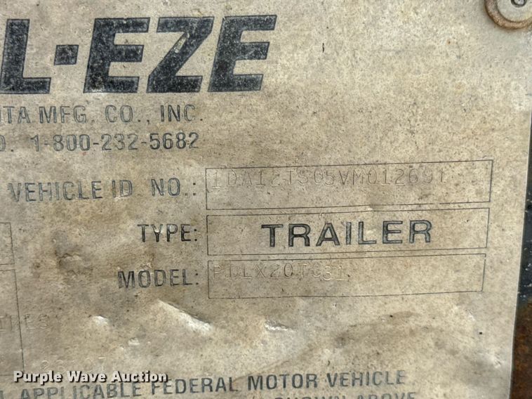 image for item DW3409 1997 Dakota PDLX20TC31 tilt deck equipment trailer