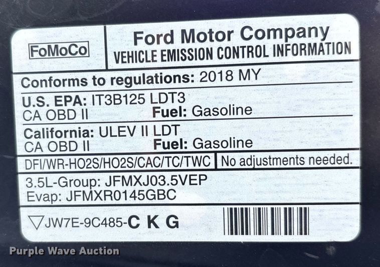 image for item DW7192 2018 Ford Explorer Police Interceptor SUV