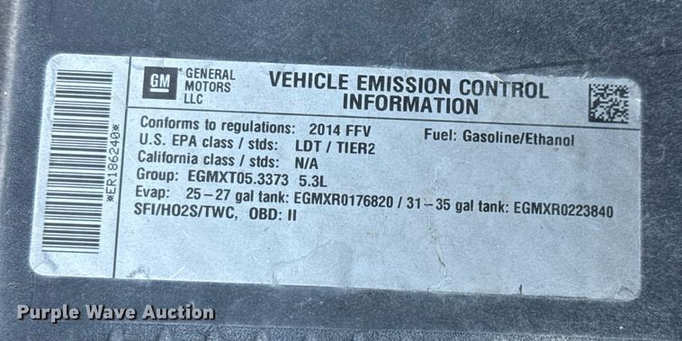 image for item DX5492 2014 Chevrolet Tahoe Police SUV