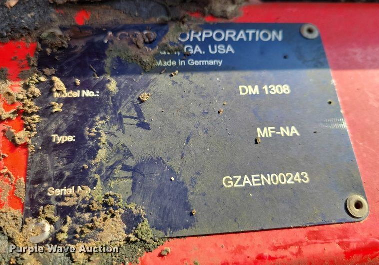 image for item DX7164 Massey Furgeson DM 1308 disc mower