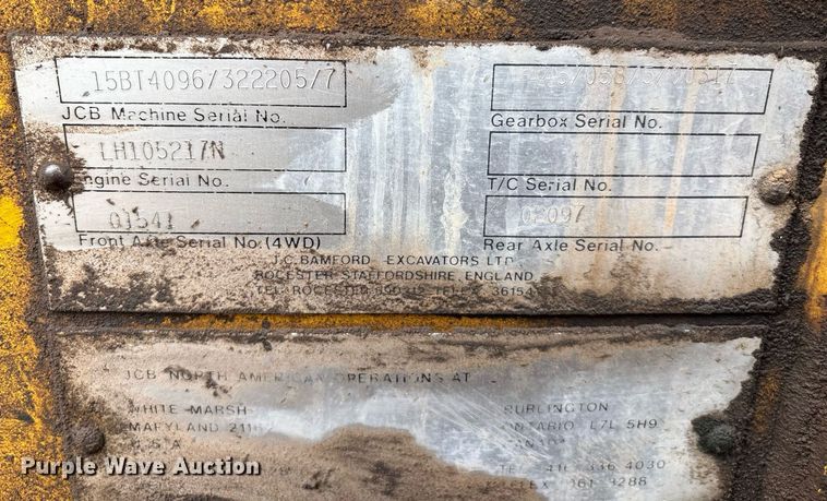 image for item DX8035 JCB 1550B backhoe