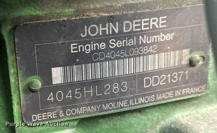 image for item DY0341 2009 John Deere 6330 tractor