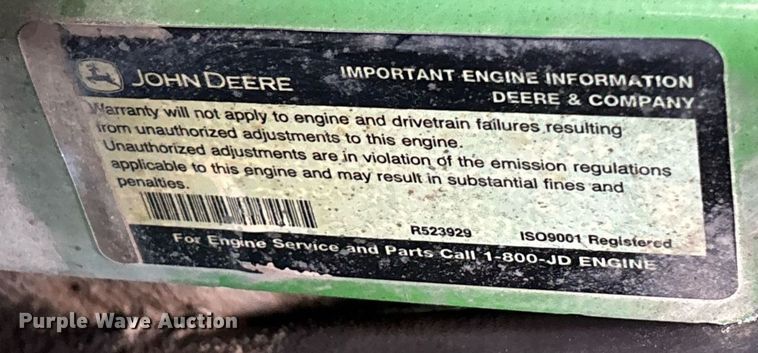 image for item DY0342 2012 John Deere 7130 MFWD tractor