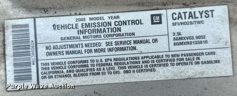 image for item DY0343 2008 Chevrolet Impala 