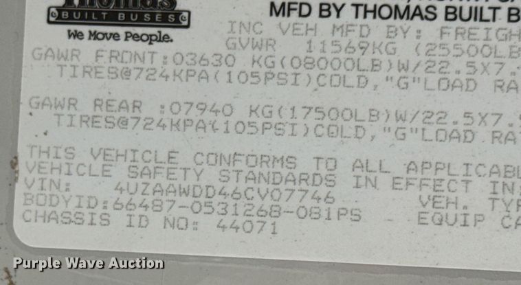 image for item DY0384 2006 Thomas Built school bus