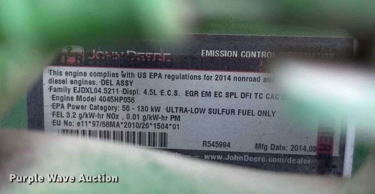 image for item DY0752 2014 John Deere 6115D tractor