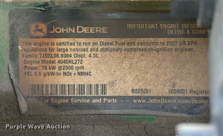image for item DY0756 2007 John Deere 6415 tractor