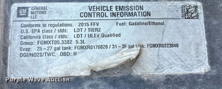 image for item DY0805 2015 Chevrolet Tahoe Police SUV