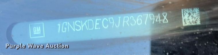 image for item DY0806 2018 Chevrolet Tahoe Police SUV