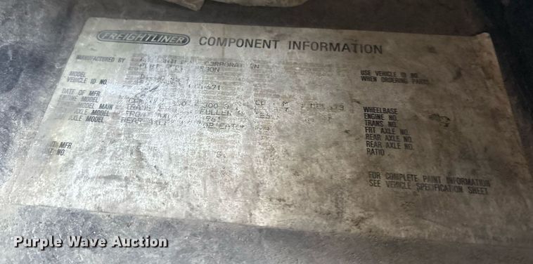 image for item DY0839 1990 Freightliner USF-1E dump truck