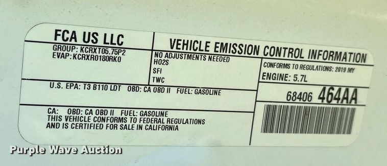 image for item DY0843 2019 Dodge Durango SUV